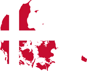 Denmark Flag Map Overlay PNG Image