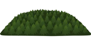 Dense Forest Silhouette PNG Image