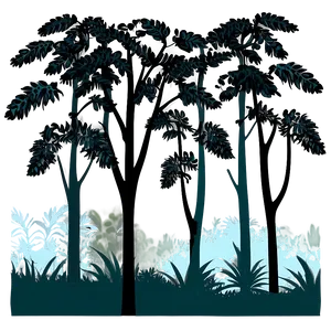 Dense Forest Silhouette Png 06262024 PNG Image