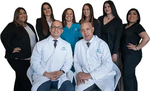 Dental Team Professional Group Portrait PNG Image