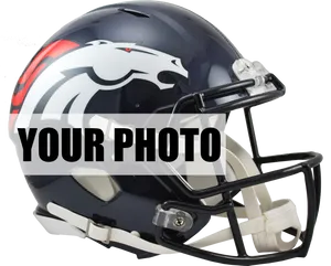 Denver Football Helmet Custom Photo Template PNG Image