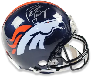 Denver Football Helmet Signed PNG Image