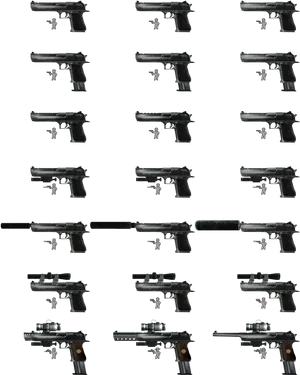 Desert Eagle Handgun Collection PNG Image