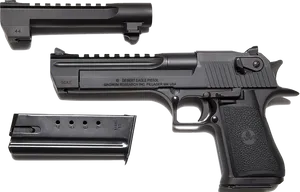 Desert Eagle50 A E Pistoland Magazine PNG Image