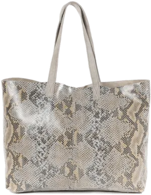 Designer Snakeskin Pattern Tote Bag PNG Image