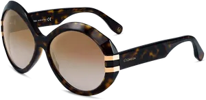 Designer Tortoiseshell Sunglasses PNG Image