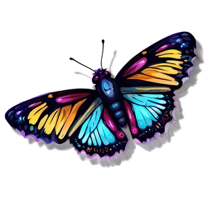 Detailed 3d Butterfly Illustration Png Ptd PNG Image