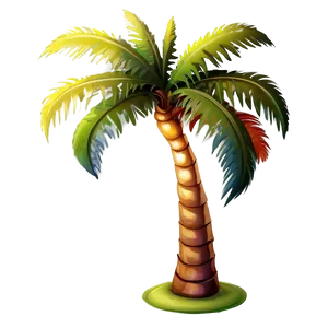 Detailed Cartoon Palm Tree Png Hcp51 PNG Image