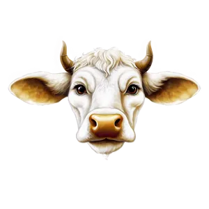 Detailed Cow Head Artwork Png 17 PNG Image