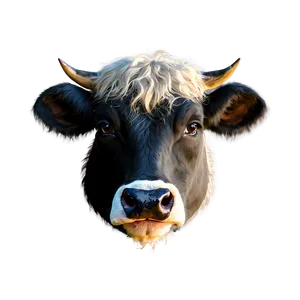 Detailed Cow Head Artwork Png Acd PNG Image