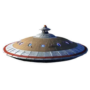 Detailed Flying Saucer Render Png Pcq1 PNG Image