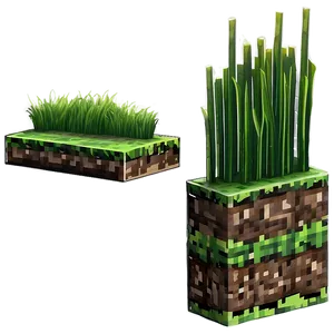 Detailed Minecraft Grass Block Png 06252024 PNG Image