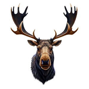 Detailed Moose Head Drawing Png 06292024 PNG Image