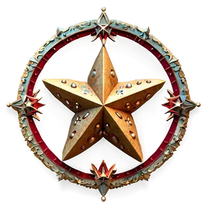 Detailed Round Star Png Ifg99 PNG Image