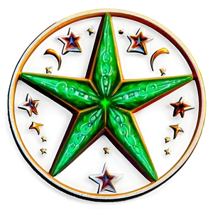 Detailed Round Star Png Vgn71 PNG Image