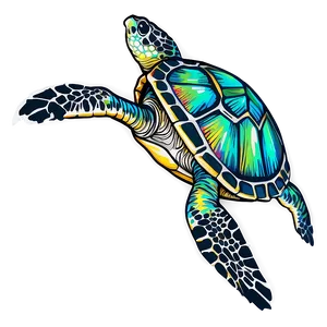 Detailed Sea Turtle Sketch Png Eqn PNG Image