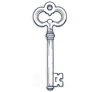 Detailed Skeleton Key Sketch Png Tay77 PNG Image