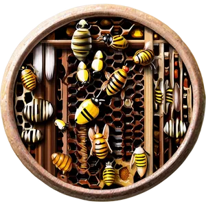 Detailed Wooden Hive Png 13 PNG Image