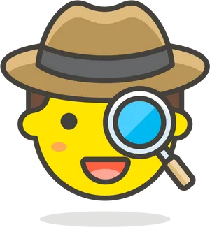 Detective Emojiwith Magnifying Glass PNG Image