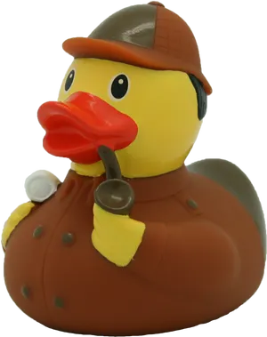 Detective Rubber Duck Figurine.png PNG Image