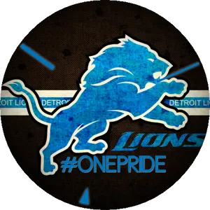 Detroit Lions Logo One Pride PNG Image