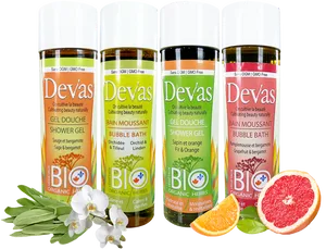 Devas Organic Bath Products Grapefruit Accent PNG Image