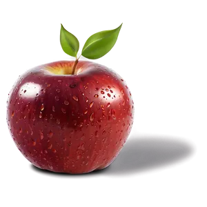 Dewy Red Apple Png 94 PNG Image