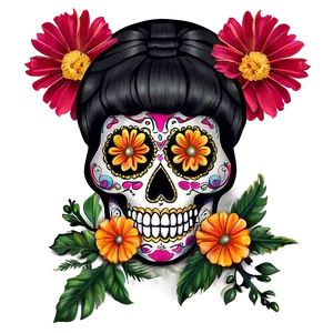 Dia De Los Muertos Marigold Flowers Png Vyy PNG Image