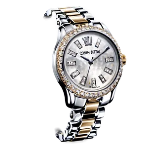 Diamond Encrusted Watch Png Qxa PNG Image