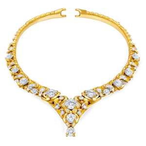 Diamond Gold Necklace Png Dyl68 PNG Image