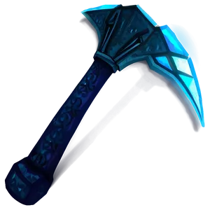 Diamond Pickaxe With Blue Glow Png 06122024 PNG Image