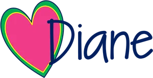 Diane Heart Logo PNG Image