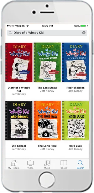 Diaryofa Wimpy Kid Book Collectionon Phone PNG Image