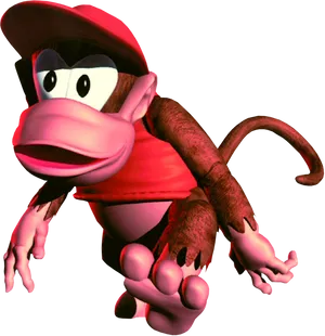 Diddy Kong Action Pose PNG Image