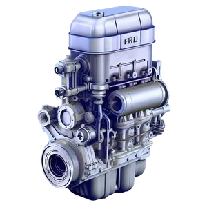 Diesel Car Engine Blueprint Png 06132024 PNG Image