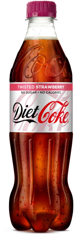 Diet Coke Twisted Strawberry Bottle PNG Image