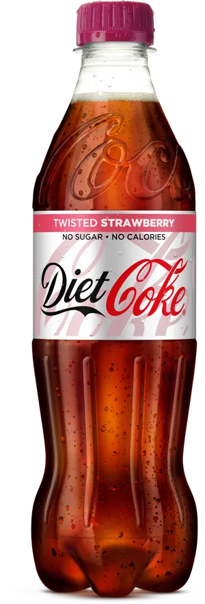 Diet Coke Twisted Strawberry Bottle PNG Image