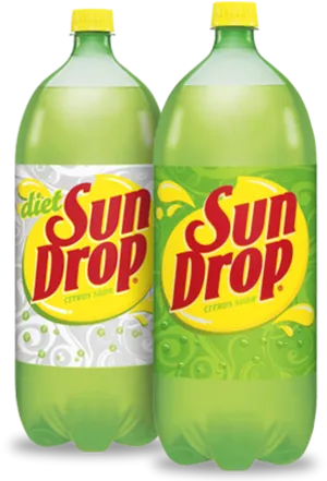 Dietand Regular Sun Drop Bottles PNG Image