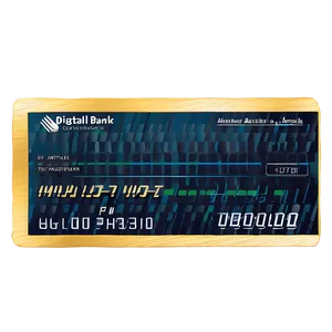 Digital Bank Check Graphic Png Wuf PNG Image