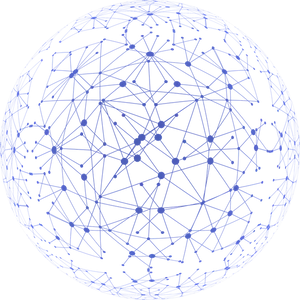 Digital Blockchain Network Globe PNG Image