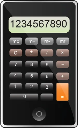 Digital Calculator Display PNG Image