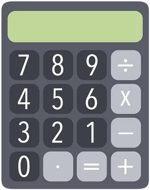 Digital Calculator Interface PNG Image