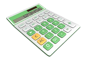 Digital Calculator Isolatedon White PNG Image