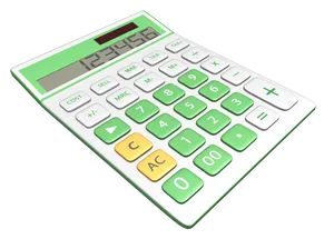 Digital Calculator Isometric View PNG Image