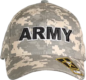 Digital Camo Army Cap PNG Image