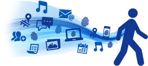 Digital Connectivityand Information Flow PNG Image