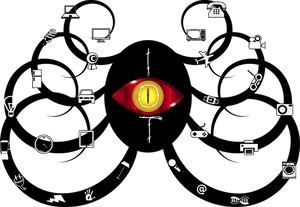 Digital Eye Surveillance PNG Image