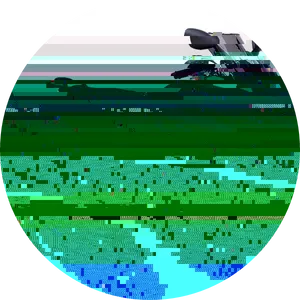 Digital Glitch Artifact PNG Image