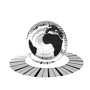 Digital Globe Black Background PNG