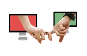Digital Love Connection PNG